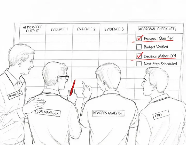 Revenue team reviewing prospect segments