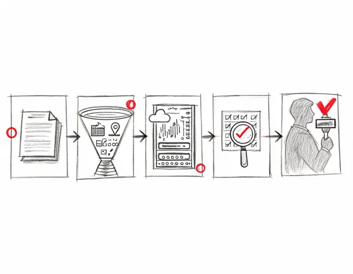 Annotated prospecting research workflow